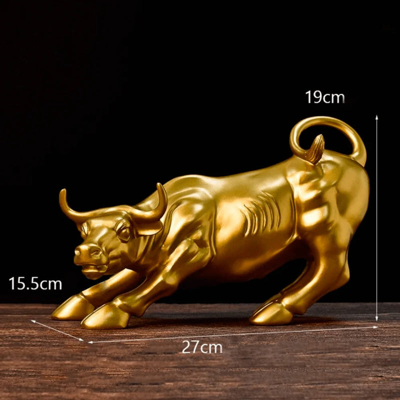 Golden Wall Street Bull Sculpture - Velaro™